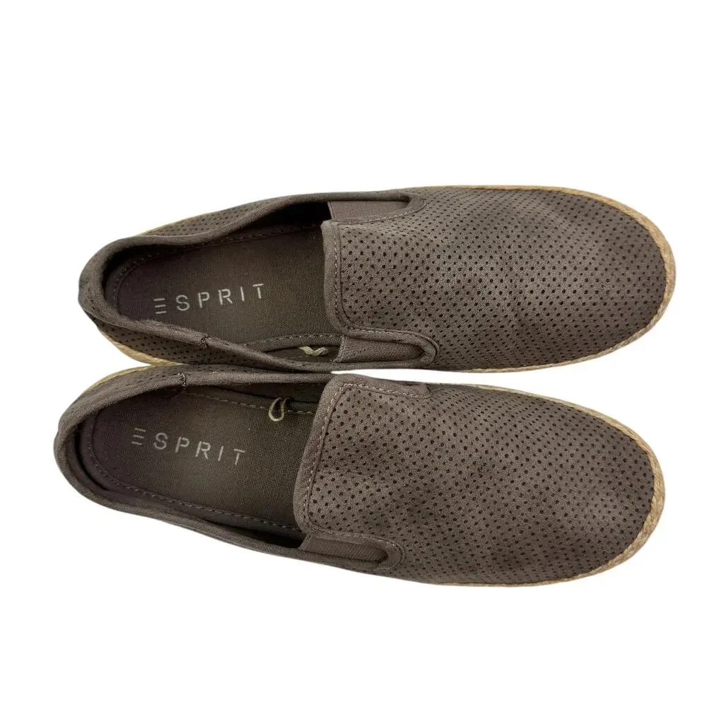 Esprit Nadine Espadrille Perforated Slip-On Shoes Women's Size 9.5